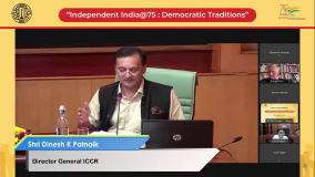 Shri Dinesh K Patnaik DG ICCR Moderating Panel 1:  Philosophy of Indian Democratic traditions 