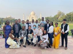 Delegates from Bhutan, Jamaica, Malaysia, Poland, Sri Lanka, Sweden, Tanzania & Uzbekistan visiting India under #ICCR's Gen Next Democracy Network programme had a pleasant visit to the world famous Taj Mahal