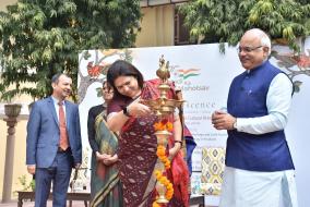 The Event Inauguration by Minister of State of External Affairs Meenakshi Lekhi by President ICCR Vinay Sahasrabuddhe.