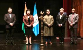  Vice Minister of Foreign Affairs H.E. Amb. Ava Atzum Arevalo, H.E. Amb. Shirley Aguilar and Ambassador of India to Guatemala H.E Dr. Manoj Kumar Mahapatra.