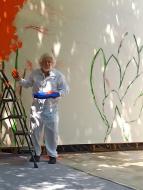 Mr. Cristobal Gabarron had painting workshop at Visva Bharti University, Santiniketan, West Bengal