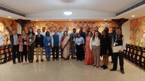 Happy to host lunch for an exciting group of 21 young leaders from 6 countries (Guatemala, Uruguay, Zambia, France, Fiji and Honduras), as part of 3rd Group of GenNext Democracy Network Programme org by  @iccr_hq . The program showcases India's democratic ethos & vibrant culture.