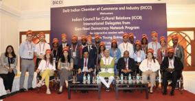 Joined GenNext of Dalit Indian Chamber of Commerce & Industries  @DICCIorg  and founder Milind Kamble at a reception hosted by them for the visiting foreign delegates, young social-political leaders from different countries visiting under GenNext Democracy Network Prog of  @iccr_hq