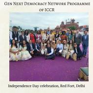 On the auspicious occasion of 75th Independence Day, the delegates of the 4th batch of Gen Next Democracy Network Programme took part in the celebration at the Red Fort.  A few glimpses from the Red Fort while attending Hon'ble PM Sh.  @narendramodi  's address to the nation.