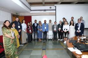 #GenNextDemocracyNetwork  Dr. Anirban Ganguly, Hon'ble. Director, Dr. Syama Prasad Mookerjee Research Foundation, Member, National Executive Committee (NEC), BJP had an interactive session with the 18 delegation from #Austria, #CostaRica,#Greece,#SouthKorea, #Romania & #Australia