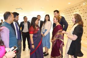 #GenNextDemocracyNetwork Programme Today, Hon'ble Minister of State for External Affairs & Culture,  @M_Lekhi  hosted a lunch in presence of DG, ICCR  @ktuhinv  for the delegates from #CostaRica #Greece #SouthKorea #Austria #Australia #Romania at Sushma Swaraj Bhavan, New Delhi.