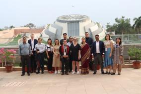 A few glimpses of delegates from 6 democracies #Australia #Austria #CostaRica #Greece #Romania & #SouthKorea who are visiting India under the 5th batch of the GenNext Democracy Network Programme of ICCR at the Pradhanmantri Sangrahalaya!
