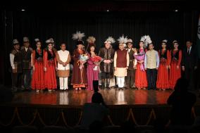 Hon'ble Minister of State for External Affairs and Education Dr. Rajkumar Ranjan Singh and Hon'ble President, ICCR, Dr. Vinay Sahasrabuddhe, graced a cultural evening at ICCR to celebrate the 30 th anniversary year of Indo-Kyrgyz Republic diplomatic relations.  The Ethnographic Ensemble 'Kambarkan' and State Dance Ensemble 'Ak Maral' from Kyrgyz Republic performed on the occasion.