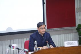 Shri Sanjeev Sanyal,Member of Prime Minister's Economic Advisory Council delivered a lecture on the topic 'Indian Culture & Civilization:An Eternal Journey' over an interactive session with the 21-member delegation.