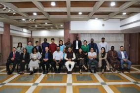President, ICCR, Dr.  @Vinay1011  addressed 6th batch of #GenNextDemocracyNetwork programme of ICCR at the Parliament House, New Delhi. 21 delegates from #Senegal #Panama #Colombia #Germany & #DominicanRepublic joined the session.