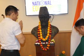 An educationist, freedom fighter, politician & journalist Maulana Abul Kalam Azad has left behind a lasting legacy.  Indian Council for Cultural Relations pays tribute to the founder of ICCR and first Education Minister of independent India on his 134th Birth Anniversary at Azad Bhavan, ICCR HQ.
