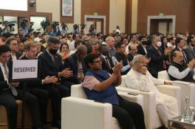 13 जुलाई, 2022 को सुषमा स्वराज भवन, नई दिल्ली में "कनेक्टिंग थ्रू कल्चर- एन ओवरव्यू ऑफ़ इंडियाज़ सॉफ्ट पावर स्ट्रेंथ्स" पुस्तक विमोचन समारोह