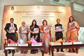 माननीय विदेश और संस्कृति राज्य मंत्री @M_Lekhi, और रवींद्र भवन आर्ट गैलरी, ललित कला अकादमी, नई दिल्ली में अन्य गणमान्य व्यक्तियों द्वारा पुस्तक लॉन्च और पूर्वव्यापी प्रदर्शनी "रोकेया सुल्ताना" के उद्घाटन की कुछ झलकियाँ।