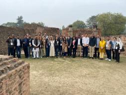 7th batch of #GenNext_Democracy_Network Programme  Glimpses of the 29 delegates from 7 countries visiting Sarnath in Varanasi, today. Sarnath is famous as the place where Lord Gautama Buddha delivered his first sermon.