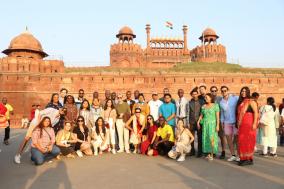 8th Batch of #GenNext_Democracy_Network Programme  Today, 39 delegates from 8 democracies visited Red fort,New Delhi.  Here are few glimpses of their visit!