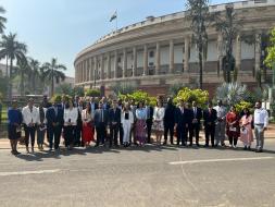 26 delegates who are visiting India as a part of the 9th batch of the GenNext Democracy Network Programme visited the Parliament of India !! 