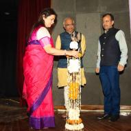 The cultural evening celebrating 74th Foundation Day of ICCR began with the lighting of lamp by Hon’ble MoS for External Affairs & Culture, Ms. @M_Lekhi  , President, ICCR, Dr. @Vinay1011 ,DG,ICCR  @ktuhinv  & other dignitaries at ICCR HQs