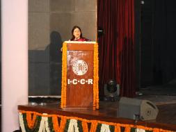 on the occasion of 74th Foundation Day of ICCR, Hon'ble MoS for External Affairs and Culture, Smt. @M_Lekhi  ji addressed the august gathering. 