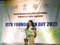 Khun Vishakha shared her experiences in India as an ICCR Scholar.