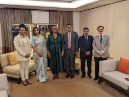 Ms. Martha K. Koome, Hon'ble Chief Justice, Supreme Court of Kenya who is visiting India under the Distinguished Visitors Programme of ICCR met Hon'ble Chief Justice of India, Shri. Dhananjaya Chandrachud at Goa. 