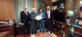 Grand Mufti of Egypt, H.E. Shawki Ibrahim Abdel-Karim Allam, who is visiting India under ICCR's Distinguished Visitors Programme met Secretary (CPV&OIA),@drausaf  at Jawaharlal Nehru Bhawan, MEA. Ambassador of Egypt to India H.E.Mr W M Awad Hamed also joined.