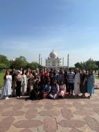 our Hindi scholars from 13 countries- #Australia #SouthAfrica #Italy #Japan #Poland #Mauritius #Kazakhstan #SouthKorea #Tanzania #Fiji #SriLanka #Russia #Tajikistan visited one of the 7 wonders of the world, @TajMahal  in Agra!