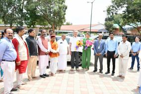Former President of Mongolia H.E. Mr. Enkhbayar Nambar, who is visiting India under ICCR's Distinguished Visitors Programme, visited S-VYASA University in Bengaluru, where in he also witnessed a live yoga demonstration by the students