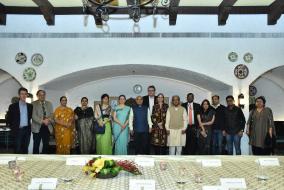 गिसेला बॉन पुरस्कार विजेताओं 2018 और 2019 के सम्मान में श्री अखिलेश मिश्रा, महानिदेशक, आईसीसीआर द्वारा आयोजित रात्रिभोज के दौरान