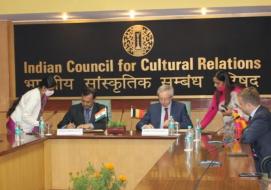 ICCR-BOZAR MoU was signed between Director General, ICCR, Mr. Dinesh K Patnaik and Belgian Ambassador in India, H.E. Mr. Francois Delhaye in Azad Bhavan, New Delhi on the 4th of February, 2021 to create an epoch in the history of shared cultural collabo