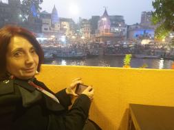  Ms. Marisol Schulz Manaut, Director General of the International Book Fair of Guadalajara, Mexico to India under Academic Visitor Programme is visiting to Ganga Ghat, Varanasi on 28 January 2020