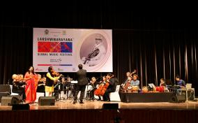 Performance by Castile and Leon Symphony Orchestra alongwith Dr. L. Subramaniam & group on 4 January 2020 at Siri Fort Auditorium-I, New Delhi.