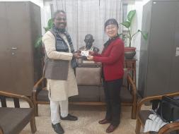 प्रोफेसर (सुश्री) किउ योंगहुई, समकालीन धर्म, सिचुआन विश्वविद्यालय, चेंगदू, चीन का आईसीसीआर के एवीपी कार्यक्रम के तहत भारत का दौरा