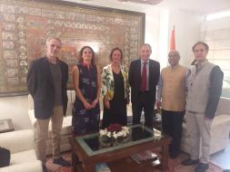 श्री अखिलेश मिश्रा महानिदेशक आईसीसीआर ने नई दिल्ली में वेलाडोलिड स्पेन विश्वविद्यालय के प्रोफेसर एंटोनियो लार्गो कैबरेरिज़ो वीसी को बधाई दी