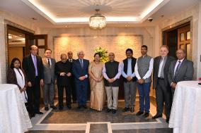 डॉ. मुहसेन बिलाल, प्रमुख, उच्च शिक्षा ब्यूरो, बाथ पार्टी, सीरियाई अरब गणराज्य के सम्मान में महानिदेशक, आईसीसीआर द्वारा नई दिल्ली में आयोजित स्वागत स्वागत समारोह